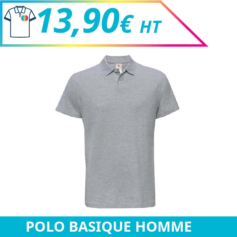 Polo basique homme - Polos à personnaliser - Imprimeur Marseille Textile