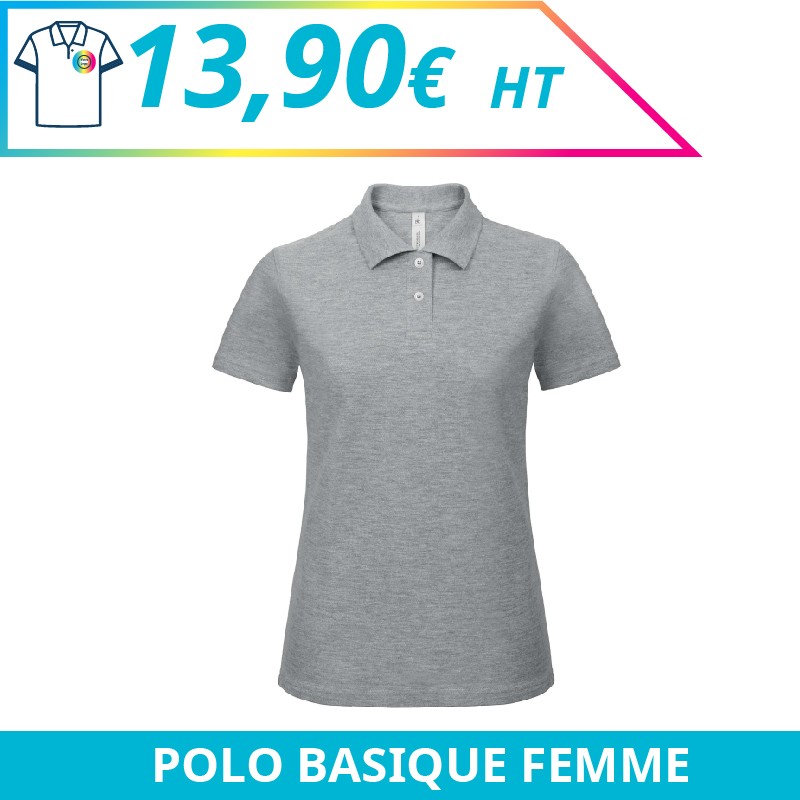 Polo basique femme - Polos à personnaliser - Imprimeur Marseille Textile