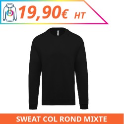 Sweat col rond mixte