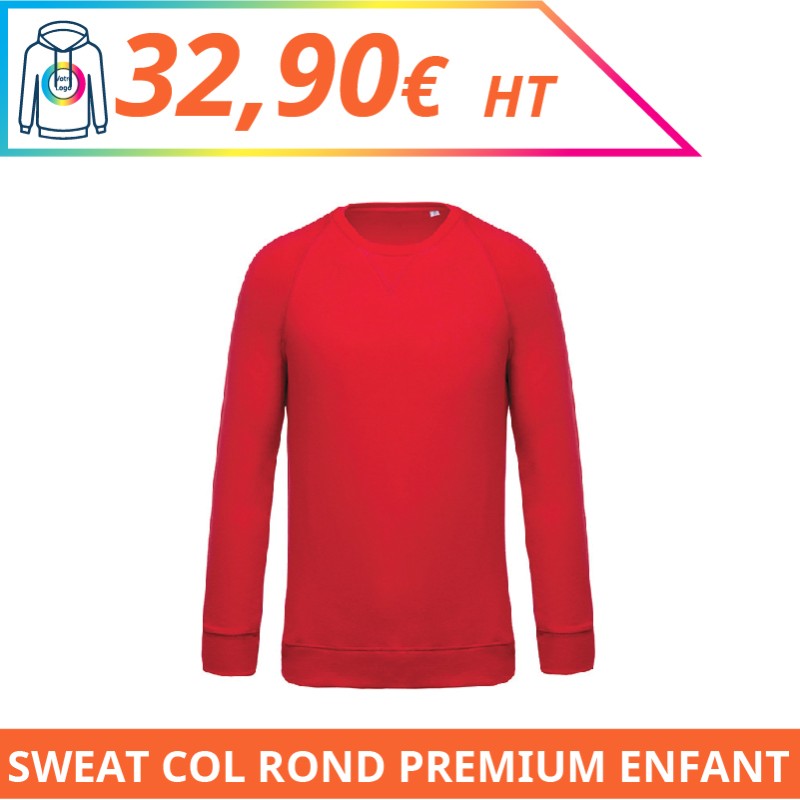 Sweat col rond premium enfant - Sweat-shirts à personnaliser - Imprimeur Marseille Textile